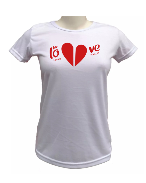 Camiseta feminina 100% poliester personalizada