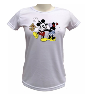 Camiseta feminina 100% poliester personalizada