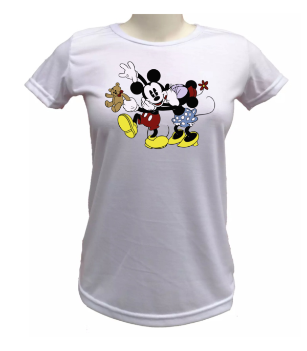 Camiseta feminina 100% poliester personalizada