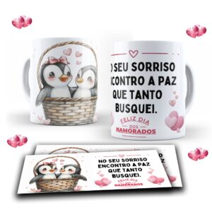 Caneca porcelana dia dos namorados