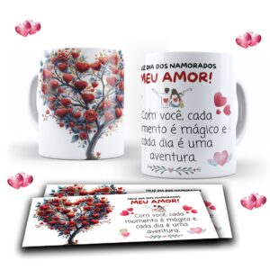 Caneca porcelana dia dos namorados