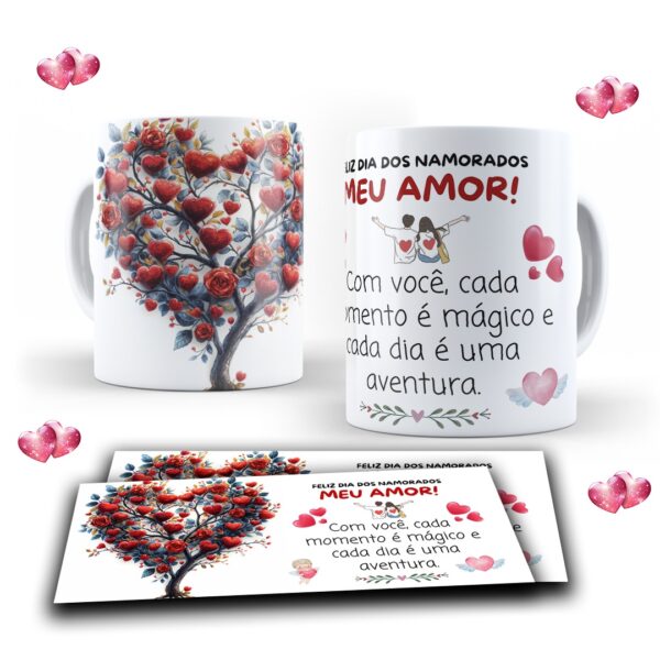 Caneca porcelana dia dos namorados